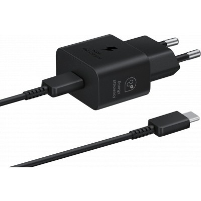 Incarcator Retea Cu Cablu USB-C Samsung, 25W, 3A, 1 x USB-C, Negru EP-T2510XBEGEU foto