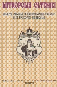 Mitropolia Olteniei - Revista oficiala a Arhiepiscopiei Craiovei si Episcopiei Rimnicului, Nr. 3-6, Iulie-Decembrie/1997