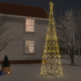 VidaXL Brad de Crăciun conic, 3000 LED-uri, alb cald, 230x800 cm