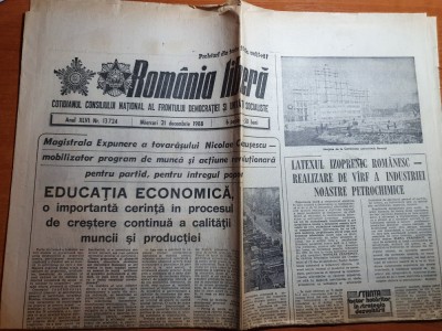 romania libera 21 decembrie 1988-art. si foto chilia veche,articol jud. cluj foto
