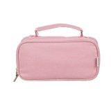 Cumpara ieftin Penar scolar multifunctional cu organizare pe doua niveluri, buzunare interioare si suport pentru instrumente de scris, roz, 23 x 11 x 7 cm