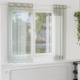 Perdele Voile cu Oelii 2 buc Gri deschis 140x175 cm