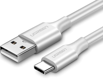 CABLU alimentare si date Ugreen, &amp;quot;US287&amp;quot;, Fast Charging Data Cable pt. smartphone, USB la USB Type-C 3A, nickel plating, PVC, 1.5m, alb &amp;quot;60122&amp;quot; (timbr foto
