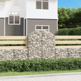 VidaXL Coș gabion arcuit, 100x30x120/140 cm, fier galvanizat 153426
