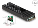 Convertor M.2 2280 Key B+M la 5 x SATA cu racire, Delock 64051