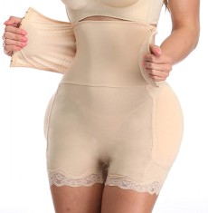Body modelator cu efect push-up, corset &amp; pernuțe pentru șolduri - Bej - Bej, L/XL