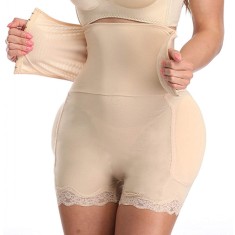 Body modelator cu efect push-up, corset &amp; pernuțe pentru șolduri - Bej - Bej, L/XL