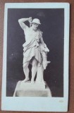 Fotografie tip CDV, sculptura Vanatorul, Berlin
