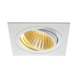 Spot incastrat, NEW TRIA 150 Ceiling lights, white single-headed LED, 2700K, square, white, 30&deg;, 29W, incl. driver, clip springs,, SLV