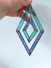 Ornamet de sticla si metal galvanizat, decor gradina, terasa, etc