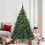 vidaXL Brad de Crăciun artificial cu 300 LED Verde 180 cm PE și PVC 3397784