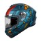 Casca integrala Axxis model Draken S Dinotoon C7 albastru mat
