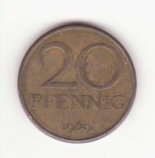 Germania (R.D.G./D.D.R) 20 Pfennig 1969