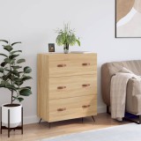 vidaXL Comodă cu sertare, stejar sonoma, 69,5x34x90 cm, lemn prelucrat