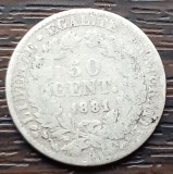 Moneda Argint Franta 50 Centimes 1881 Ceres, Argint, Numismatica