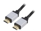 Cablu HDMI 2.0 Textil 1m Negru