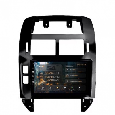 Navigatie Volkswagen Polo (2004-2011) 4GB RAM Android 13 Quadcore DSP GPS Wi-FI Carplay Android Auto USB Bluetooth Waze Touchscreen 9 inch foto