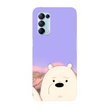 Husa compatibila cu Oppo A54 5G model Ice panda We Bare Bears, Silicon, TPU, Viceversa, Transparent, Carcasa