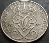 Cumpara ieftin Moneda istorica 5 ORE - SUEDIA, anul 1942 *cod 3009 = excelenta, Europa, Fier