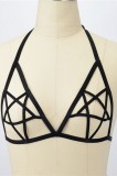 BRA283-1 Sutien fetish din benzi elastice