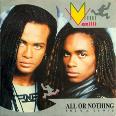 Milli Vanilli ?? All Or Nothing (U.S. Remix) (1989, Hansa) Disc vinil single 7&amp;quot; foto