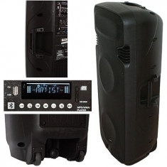 BOXA PORTABILA ACTIVA 2X15 inch/38CM 500W RMS USB/SD/BT/VHF foto