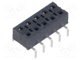 Conector şiruri pini mamă 10 pini 2,54mm aurit SMT SAMTEC