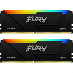 Memorie, Kingston, DDR4, 32GB, 3733 MHz, Dual channel, CL19, 1.35V, Negru