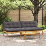 vidaXL Unitate canapea de mijloc 2 Bucată Gri Natural și &Icirc;nchis 3418149