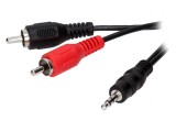 Cablu Audio Jack 3,5mm la RCA 2x 5m Negru