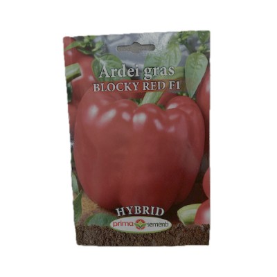 Seminte ardei gras Blocky Red F1 0,15 gr, Prima Sementi foto