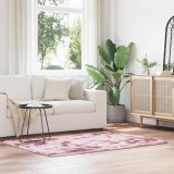 vidaXL Covor shaggy cu pom &icirc;nalt, NAVARRA, roz praf, 120x170 cm