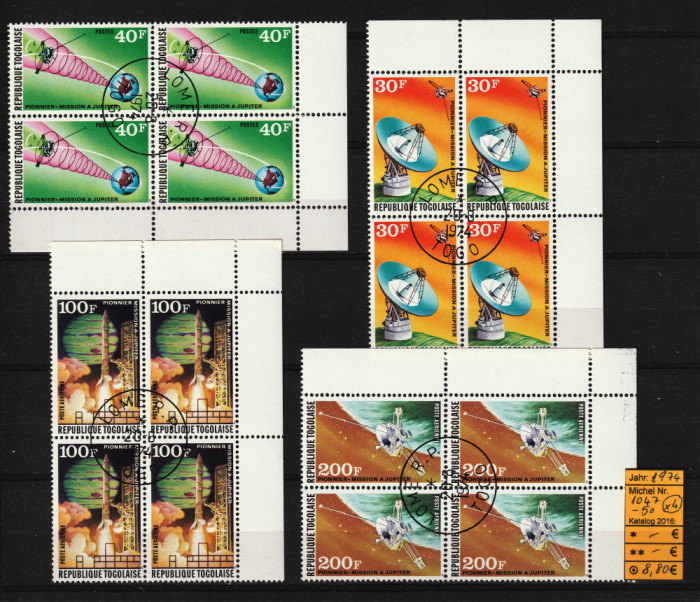 Africa, Togo, 1974 | Sonda Pioneer, Jupiter - Cosmos | Compl., &icirc;n Blocuri | aph