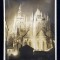 CATEDRALA LA PRAGA , FOTOGRAFIE MONOCROMA, PE HARTIE LUCIOASA , DATATA 1928