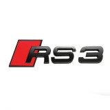 Emblema RS3 negru spate portbagaj Audi
