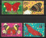 GRENADA 2000 FAUNA INSECTE FLUTURI, Nestampilat