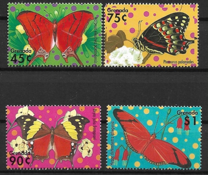GRENADA 2000 FAUNA INSECTE FLUTURI