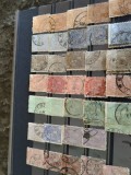 Lot timbre stampilate, Cifra in 4 colturi, Carol I, toate variantele,