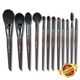Set ,,Essentials&rdquo;, 12 pensule profesionale handmade din par natural/fibră sintetică, KAJOL Beauty&trade;