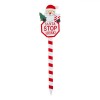 Semn Lemn Crăciun Santa Stop Here, Multicolor, 35 cm, Oem