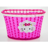 Cos biciclete copii HL-BS02-Kitty pentru roti 16&quot;, material plastic, culoare roz PB Cod:A647