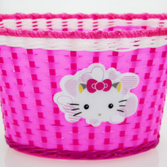 Cos biciclete copii HL-BS02-Kitty pentru roti 16", material plastic, culoare roz PB Cod:A647