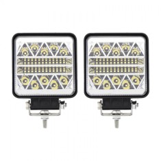 Set 2 x Proiectoare auto, Patrate, 102W per proiector