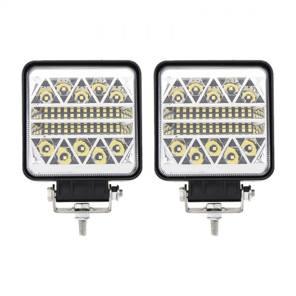 Set 2 x Proiectoare auto, Patrate, 102W per proiector