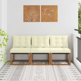 vidaXL 3 Bucată Canapea centrală pentru exterior 900609