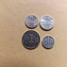 Moldova Lot 4 monede (1,5.25 bani, 1 leu)