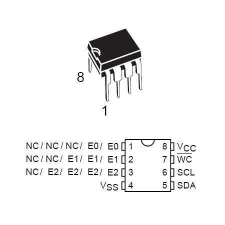 Memorie eeprom iic serial bus 2kbit