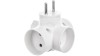 R-43 Conector AC supply splitter Layout 2P Type round flat white TIMEX-ELEKTRO, TIMEX ELEKTRO