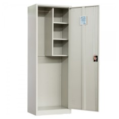 Dulap metalic materiale curatenie PREMIUM AC60, 600x400x1800 mm (LxlxH), neasamblat, inchidere 3 puncte, PLUS