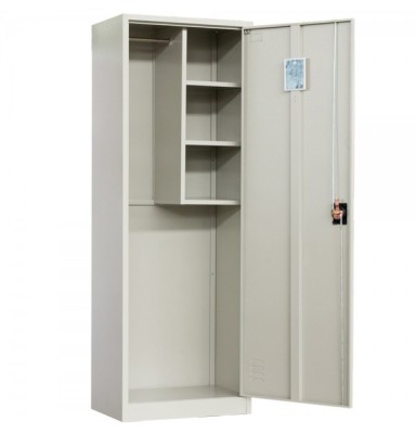 Dulap metalic materiale curatenie PREMIUM AC60, 600x400x1800 mm (LxlxH), neasamblat, inchidere 3 puncte, PLUS foto